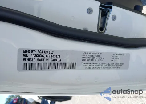 2023 Dodge Charger Scat Pack Widebody из США, поврежденный, VIN 2C3CDXGJXPH643474